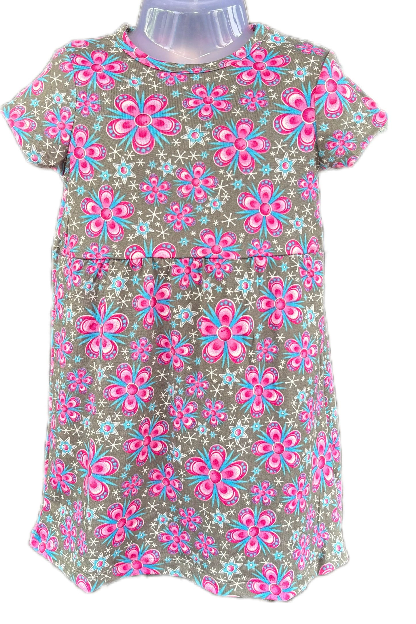 Pink flowers casual Gown