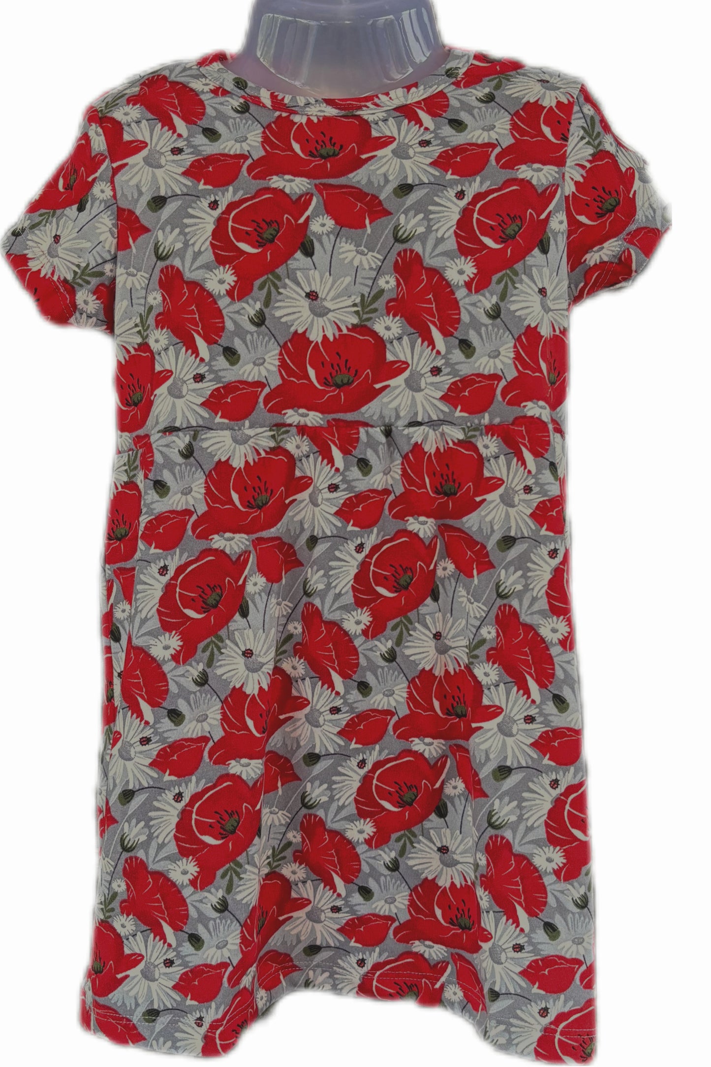 Red flowers casual Gown