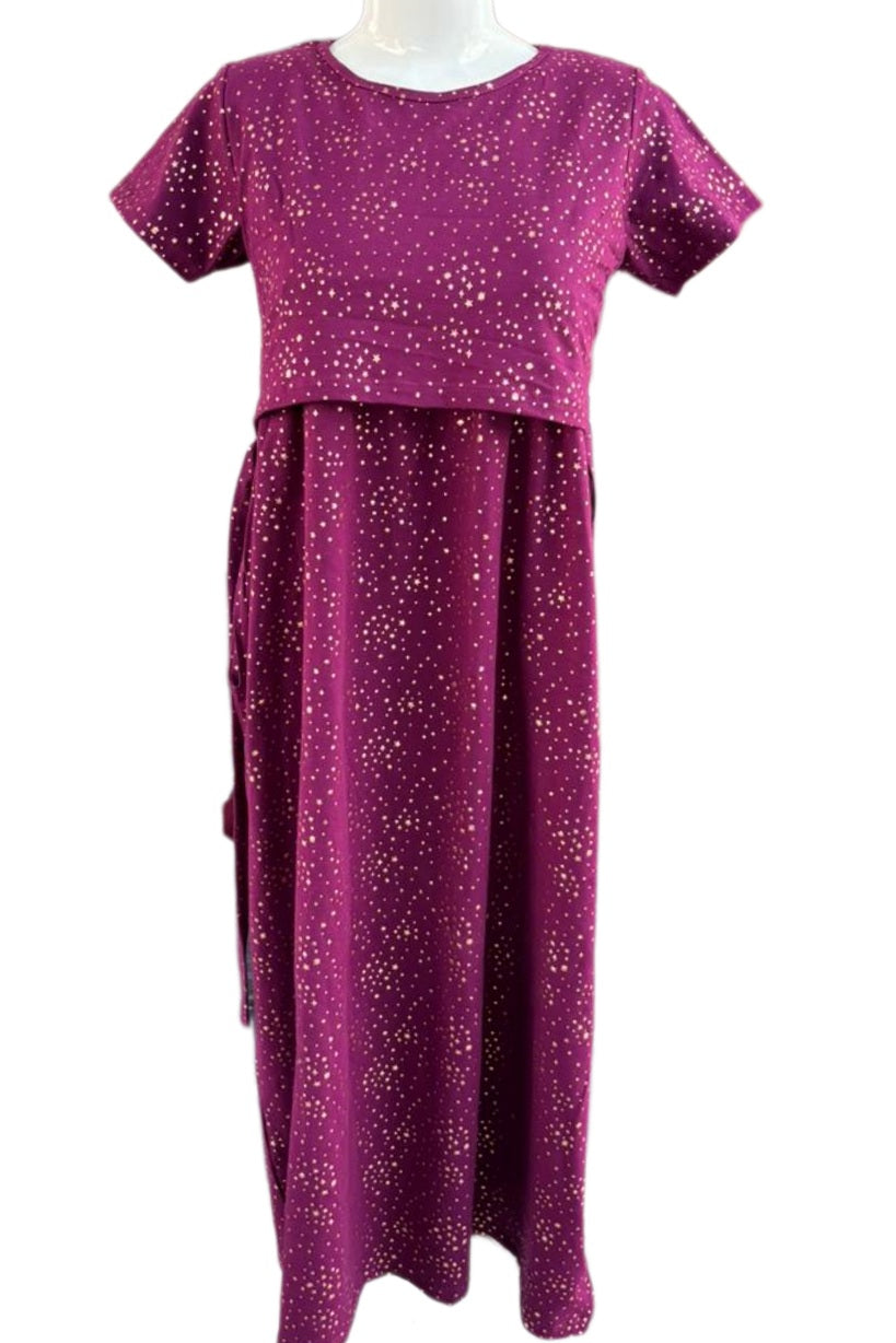 Wine purple Maternity & Feeding maxi