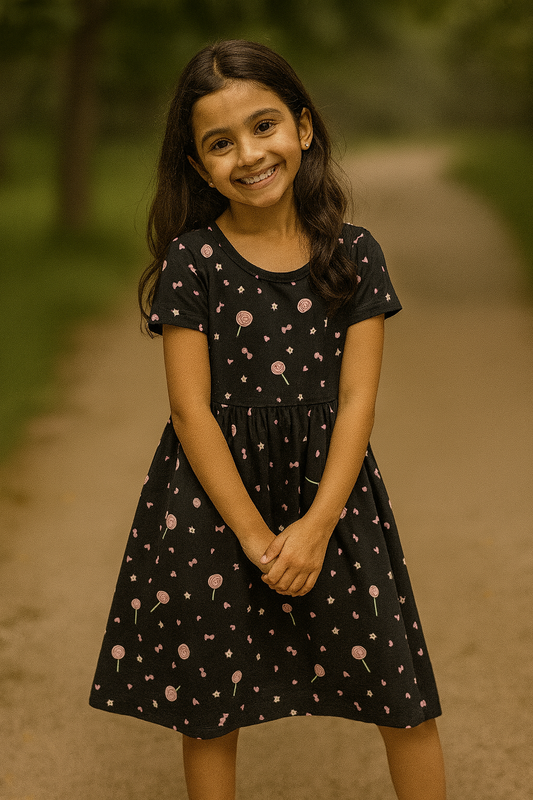 Navy lollipop casual frock