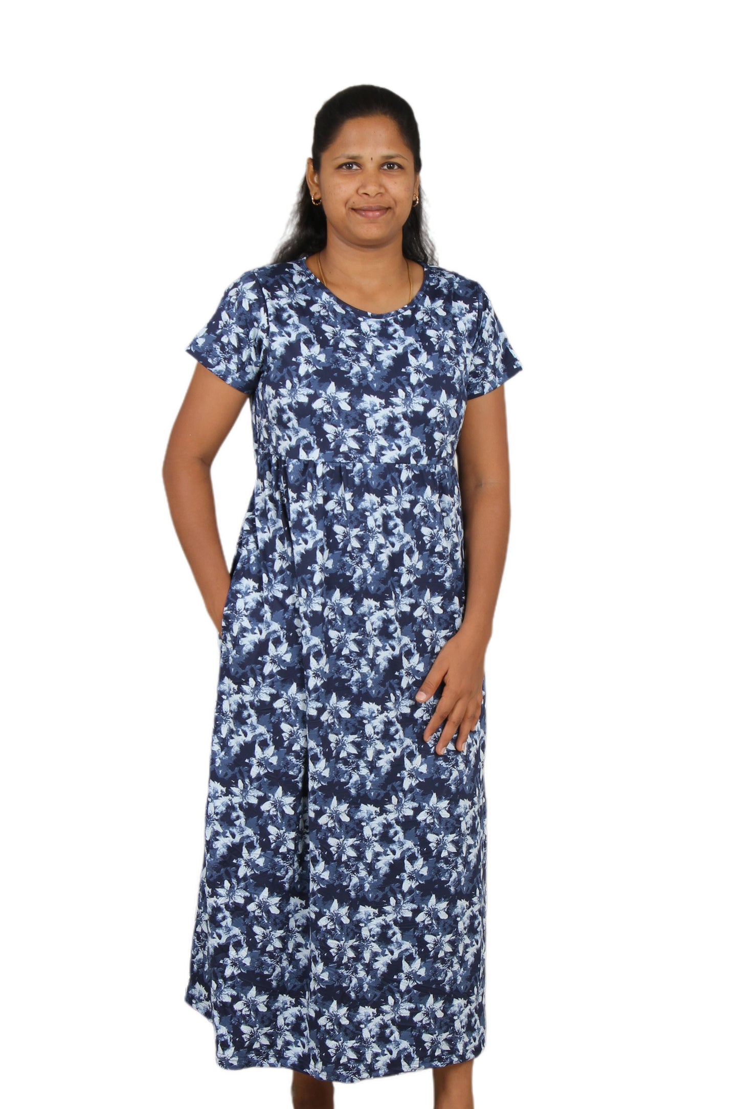Navy floral Casual maxi