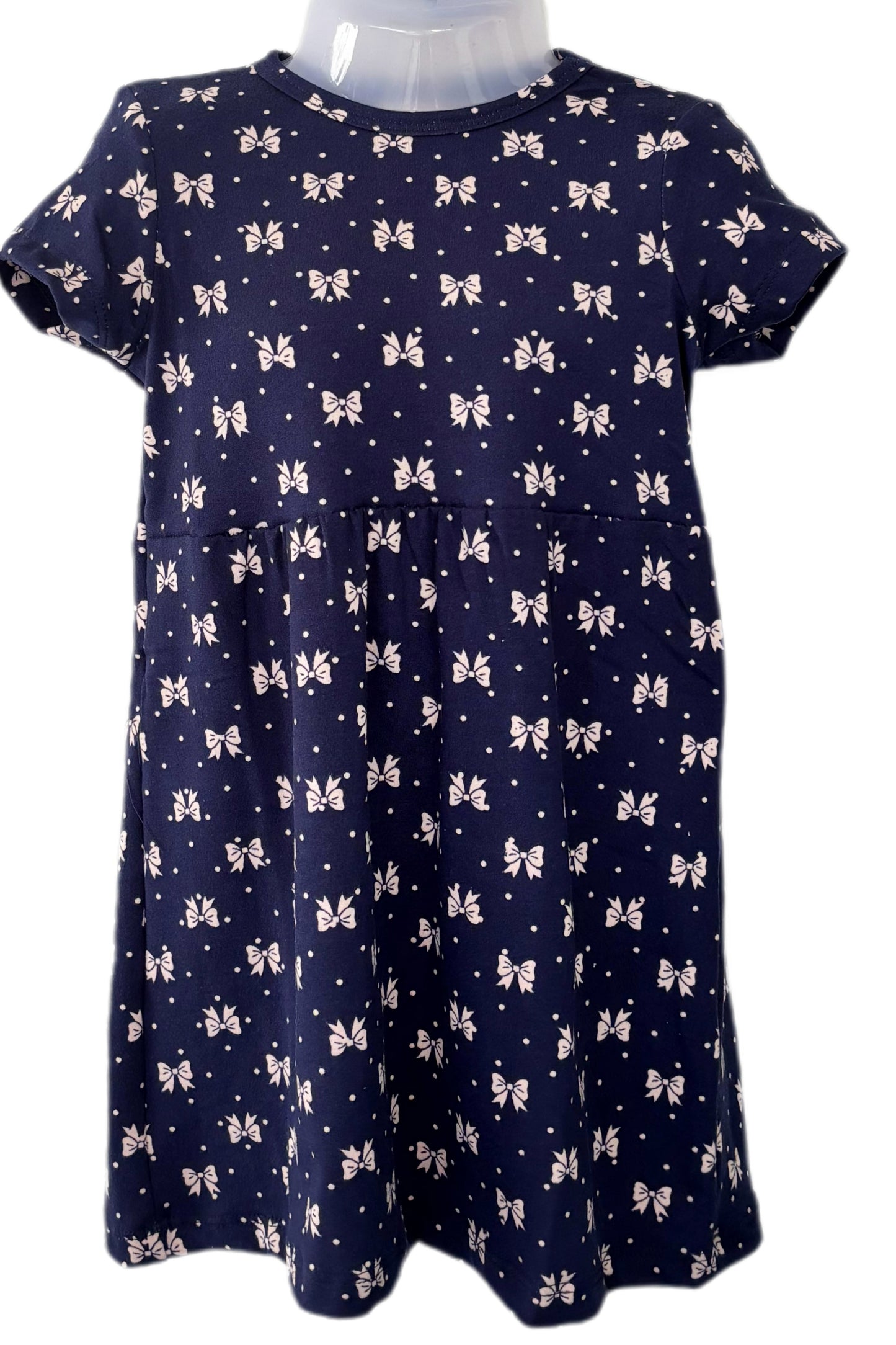 Navy bow casual Gown