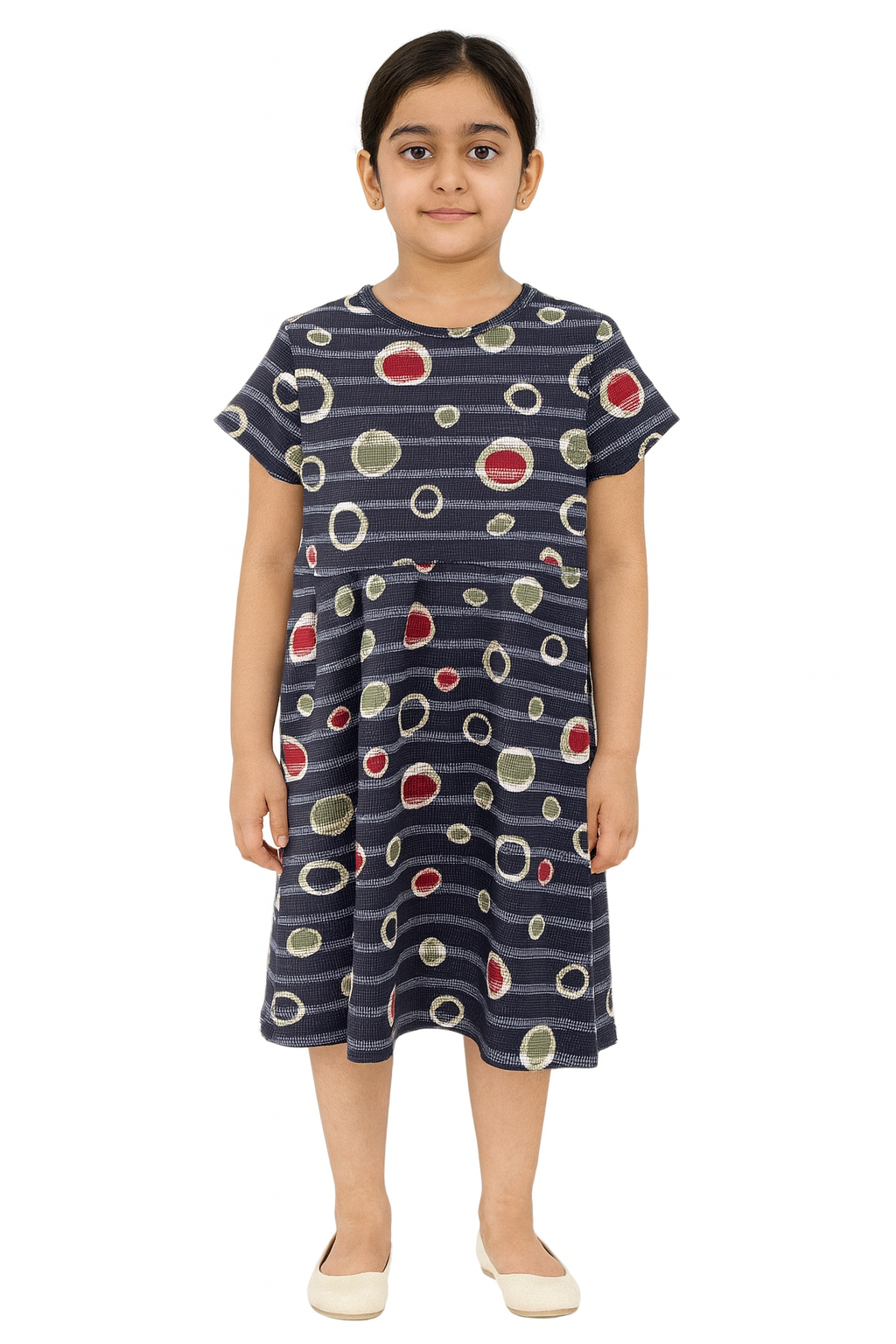 Navy pebbles casual Gown