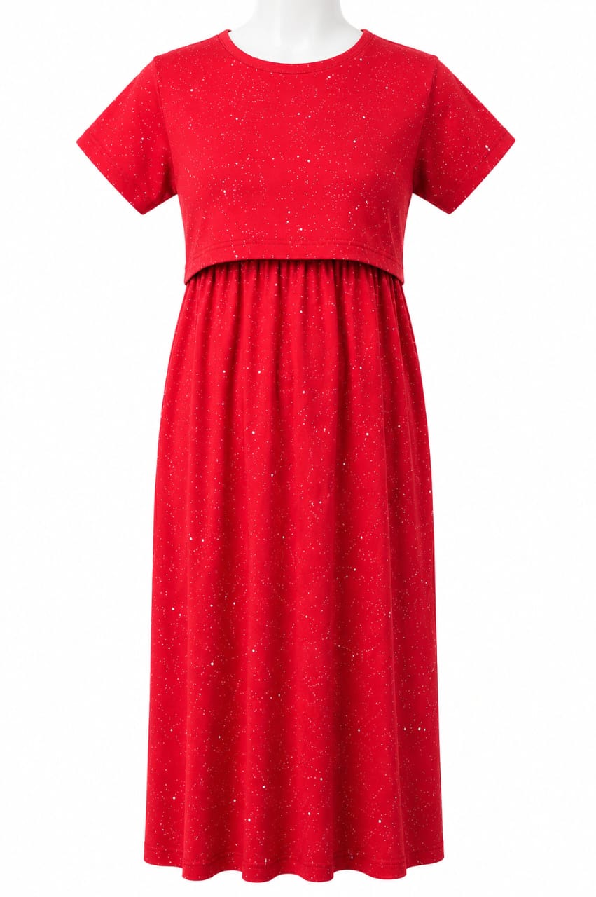 Red Maternity & Feeding maxi