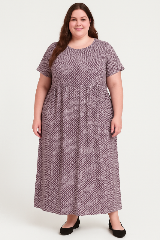 Purple blocks casual maxi