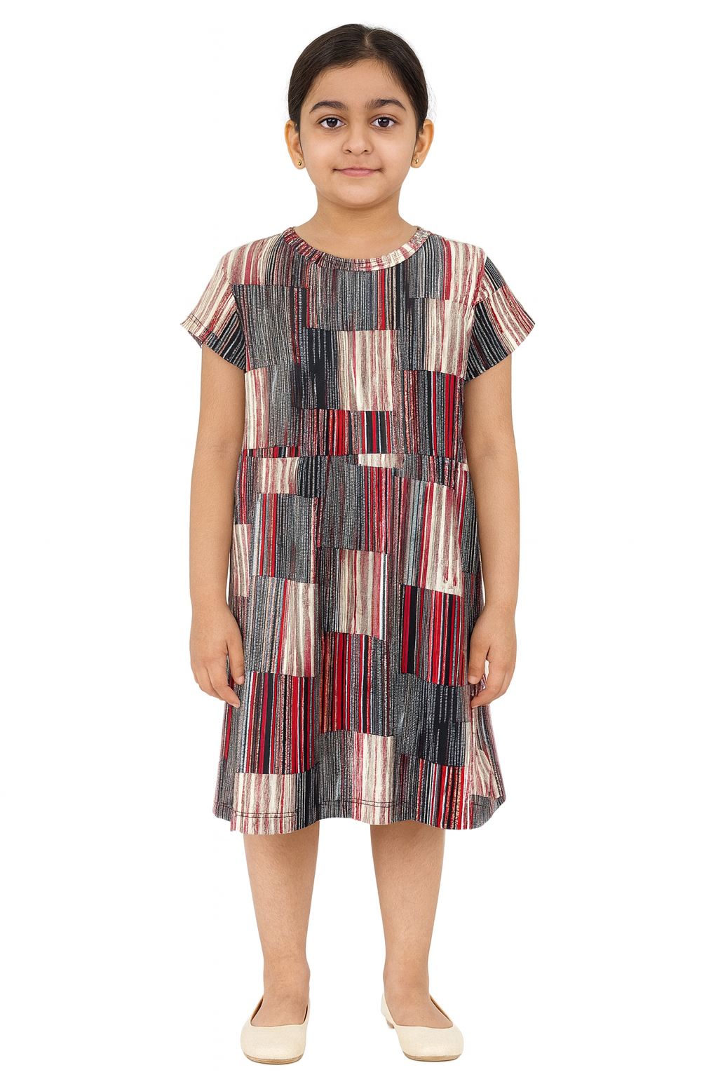 Grey blocks casual Gown