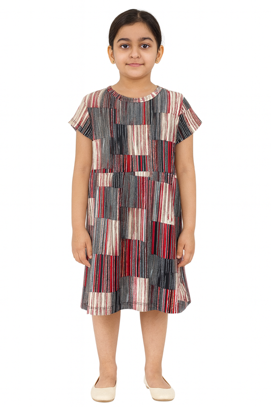 Grey blocks casual Gown