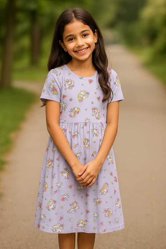 Light lavendar casual frock