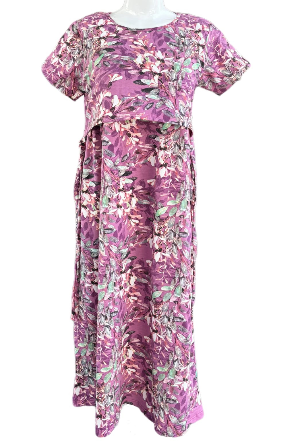 Pink floral Maternity & Feeding maxi