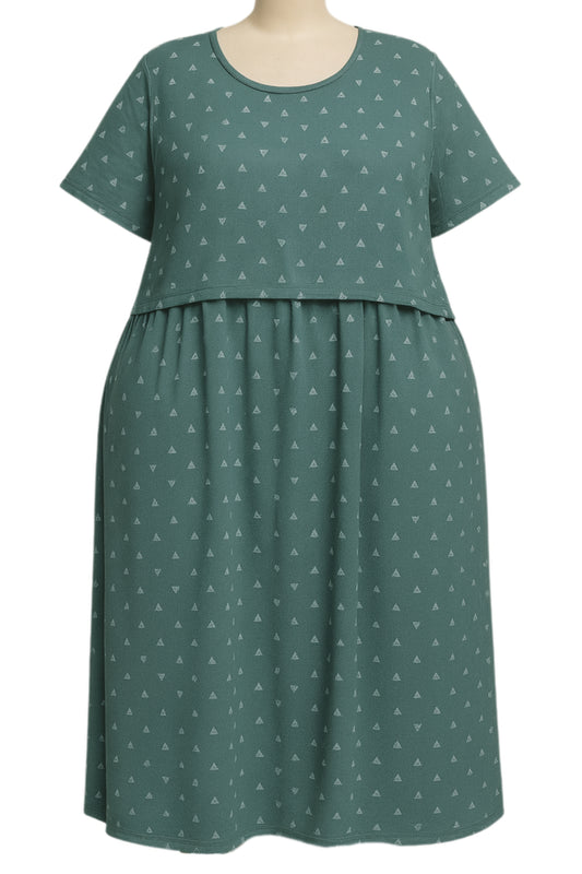 Sage green Maternity & Feeding maxi