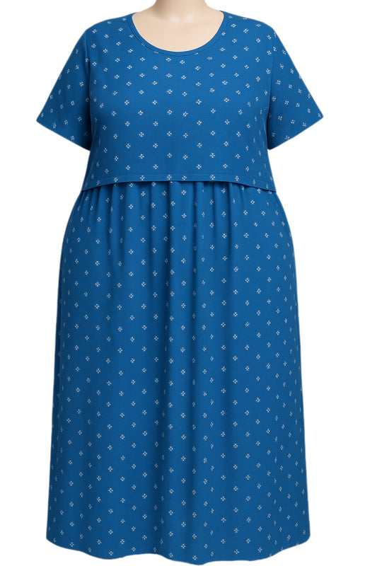 Cobalt blue Maternity & Feeding maxi