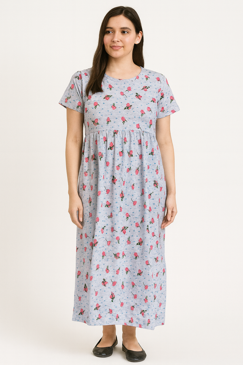 Melange Floral Casual Maxi