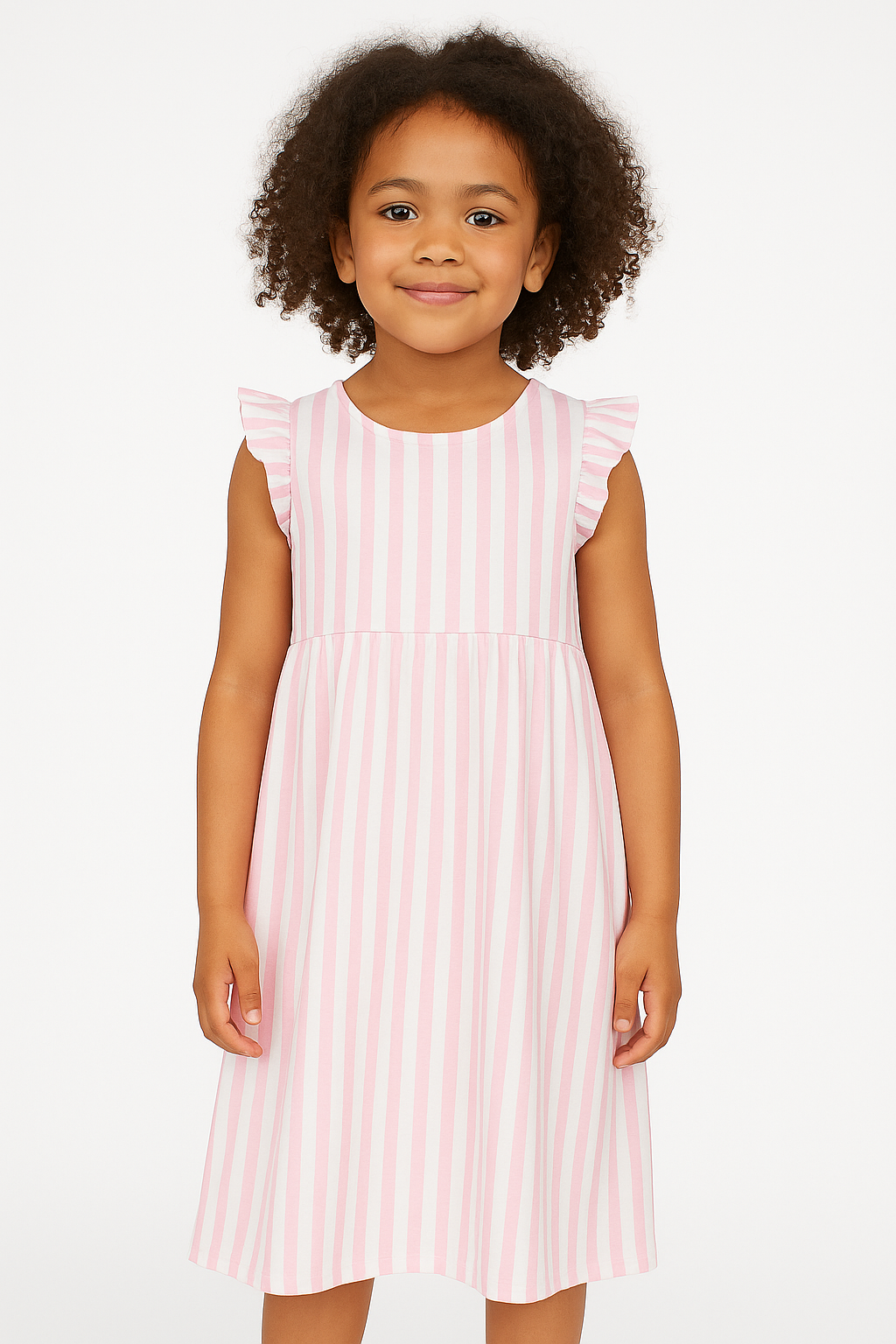 Pink stripes Casual gown