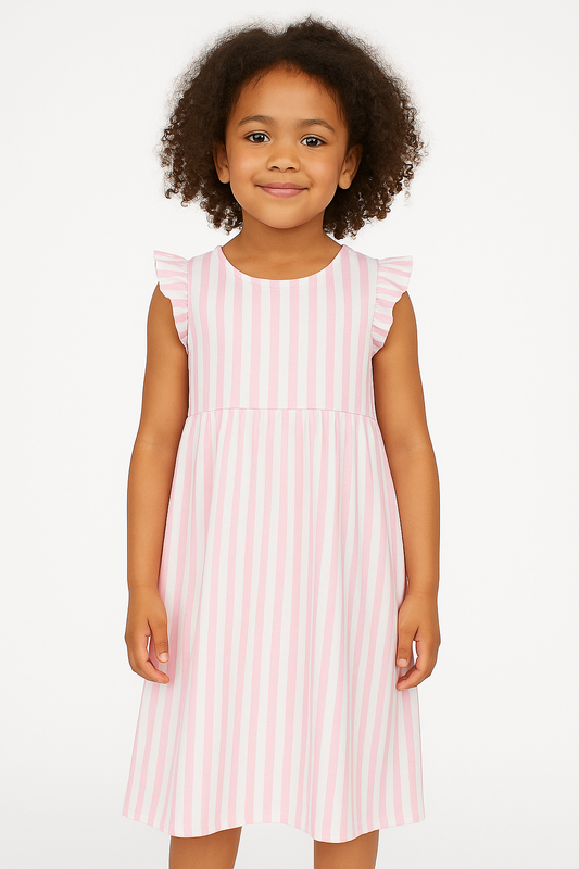 Pink stripes Casual gown