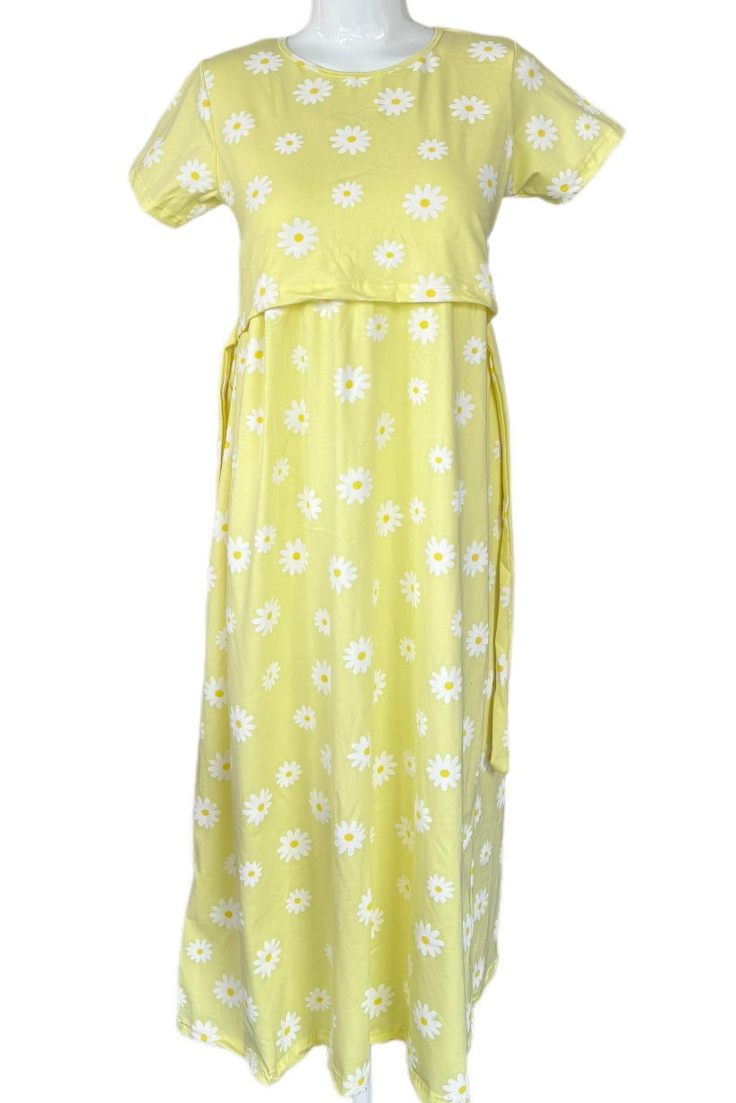 Yellow Maternity & Feeding maxi