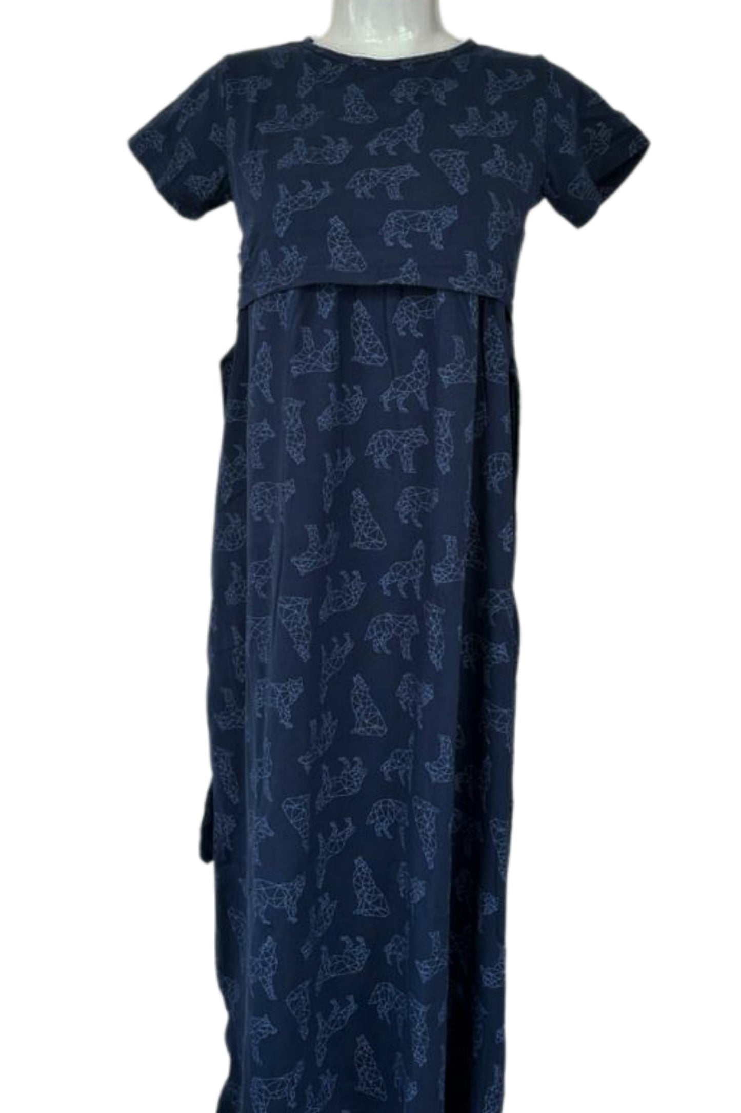 Dark Blue Maternity & Feeding maxi