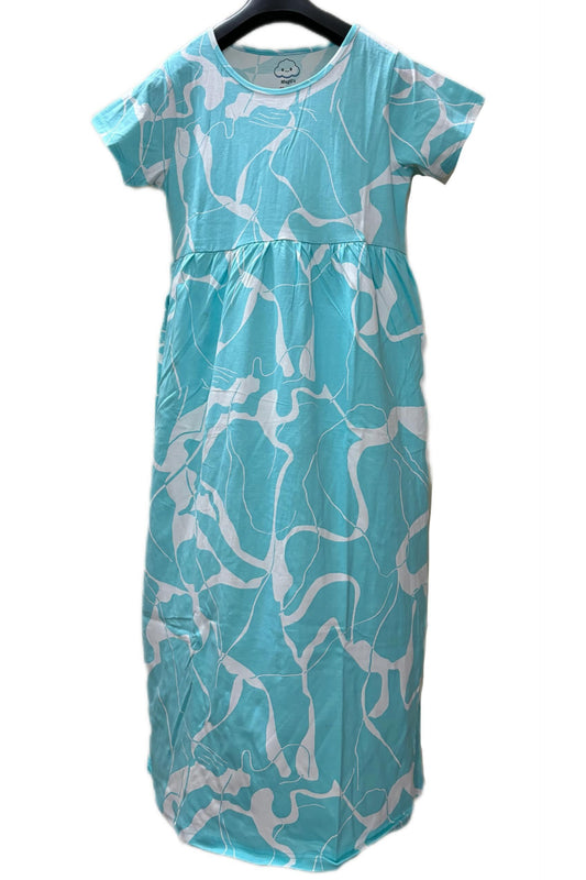 Sky blue Waves casual maxi