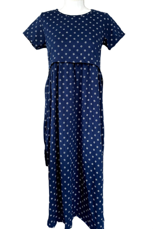 Navy Maternity & Feeding maxi