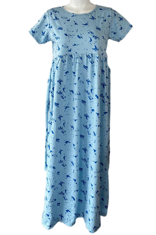 Soft Blue Casual maxi