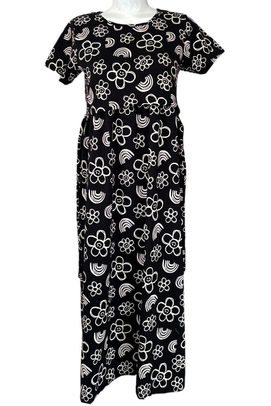 Black rainbow Maternity & Feeding maxi