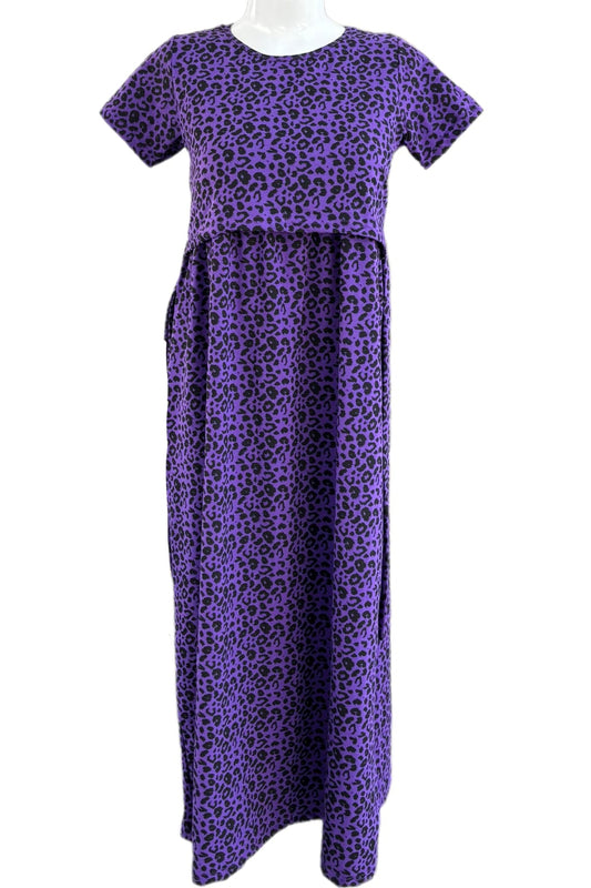 Purple Maternity & Feeding maxi
