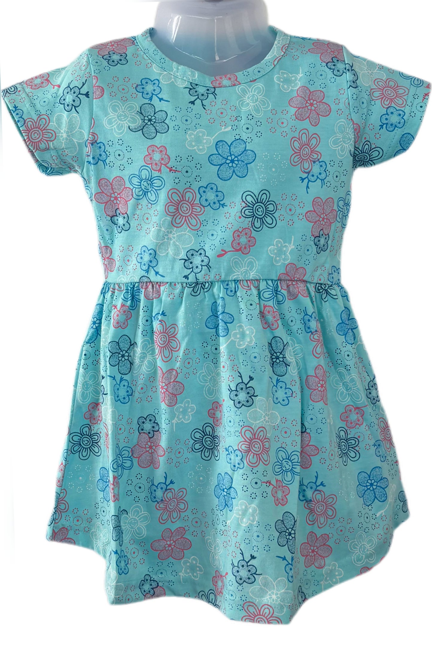 Sky blue floral Casual gown