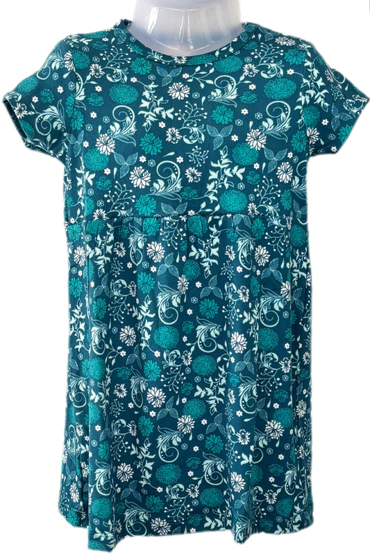 Green floral casual Gown