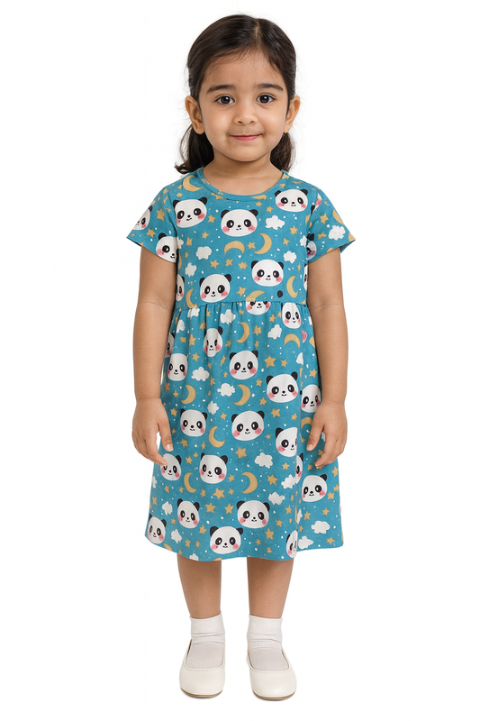 Sky blue panda casual Gown