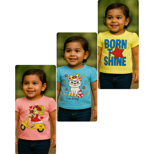 Girl Baby Tshirts combo 2