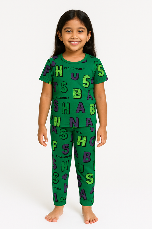 Green letters Coord set