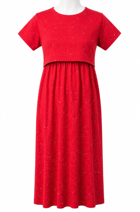 Red Maternity & Feeding maxi