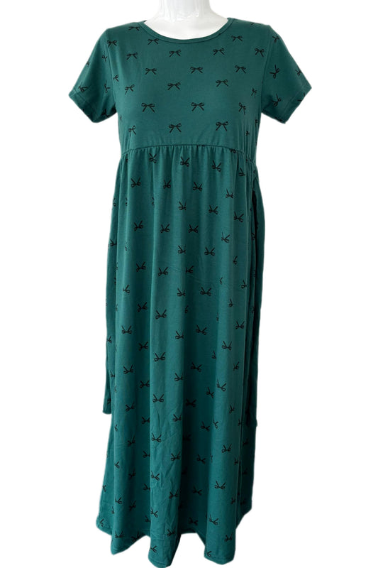 Dark Green Casual maxi