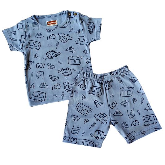 Vroom Tshirt Shorts Coord set