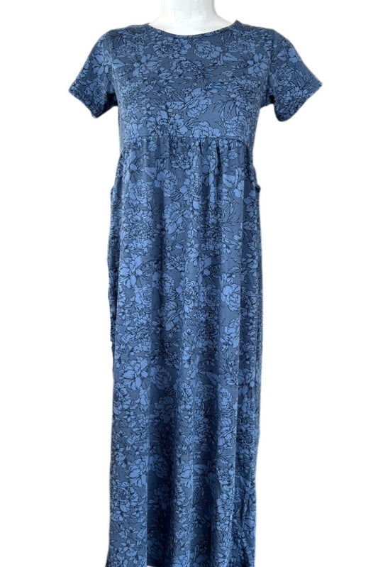Blue floral Casual maxi