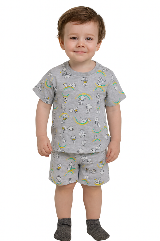 Melange Tshirt Shorts Coord set