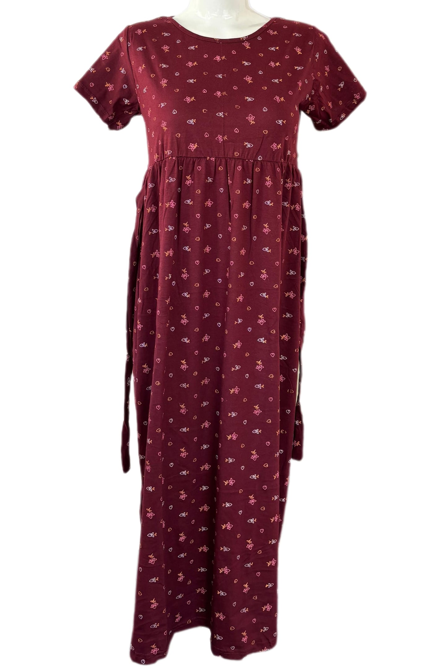 Maroon light weight Casual maxi