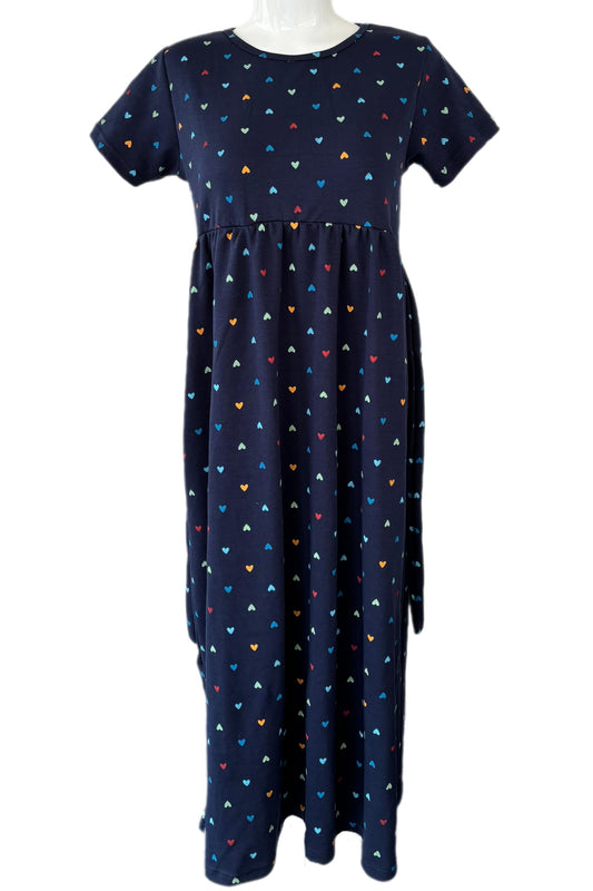 Navy Heart Casual maxi