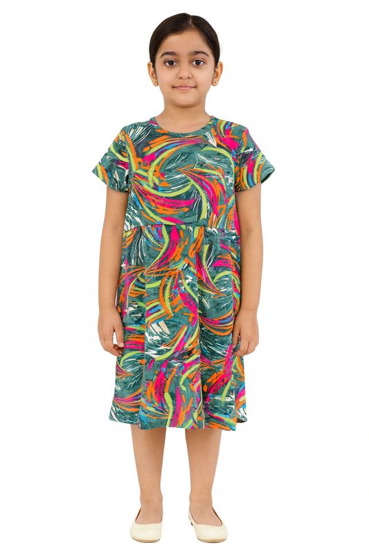 Green storm casual Gown