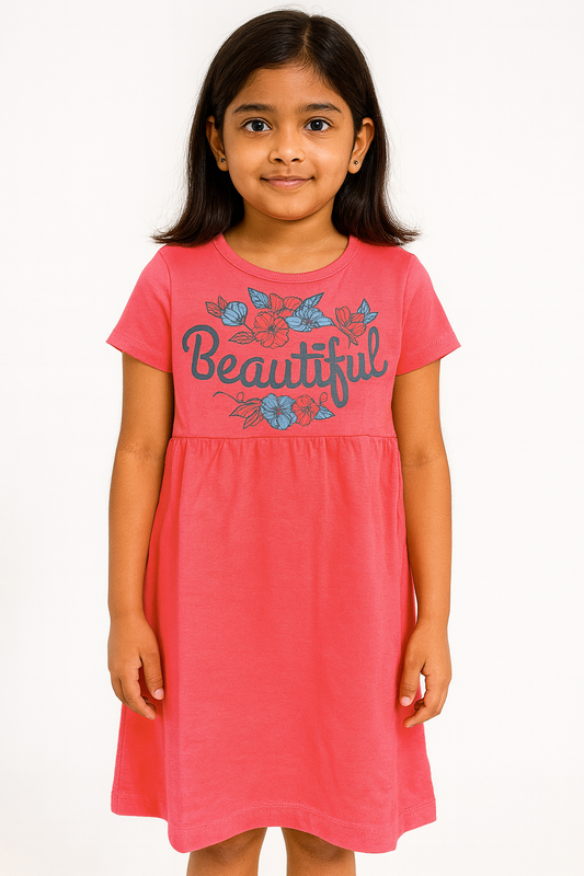 Peach casual Gown