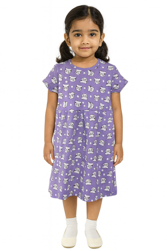 Lavendar panda casual Gown