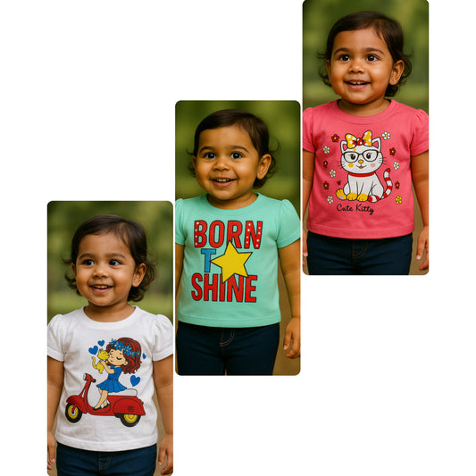 Girl Baby Tshirts combo 1