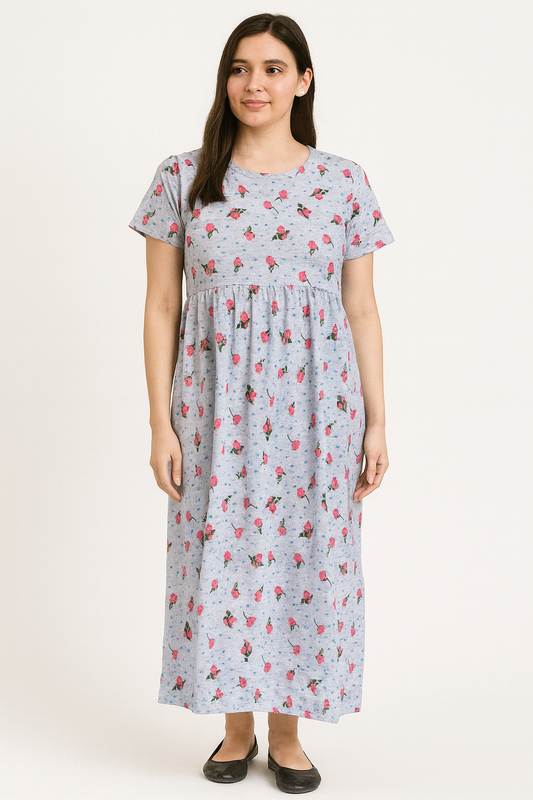Melange Floral Casual Maxi