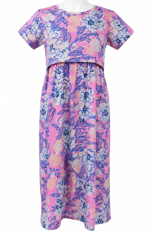 Pink Leaf Maternity & Feeding maxi