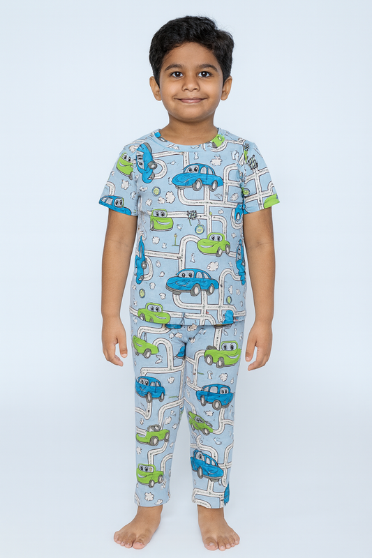 Blue cars Coord set