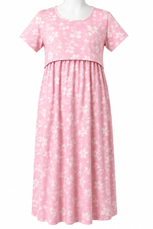 Baby Pink Maternity & Feeding maxi