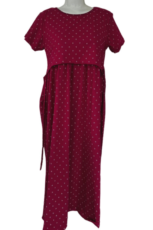 Dark red  Maternity & Feeding maxi