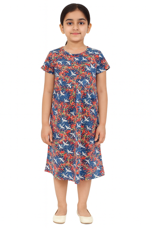 Blue birds casual Gown